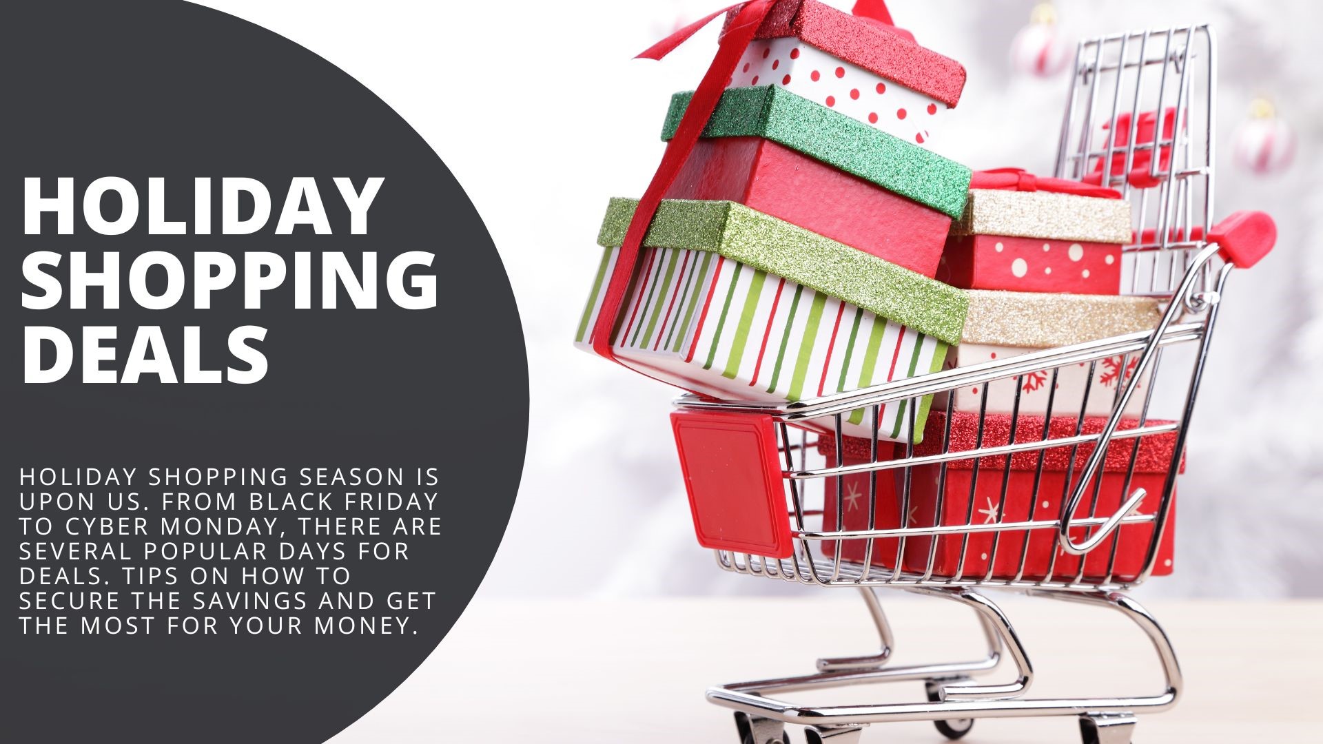 Holiday shopping season is here. It's not just Black Friday and Cyber Monday to get the deals anymore, as retailers roll out savings earlier. Tips to save and more.